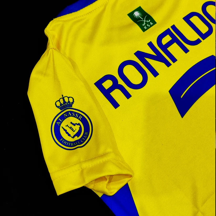 YELLOW 2026 - Kids Al Nassr Ronaldo Football Kit ⚽ Sports Jersey