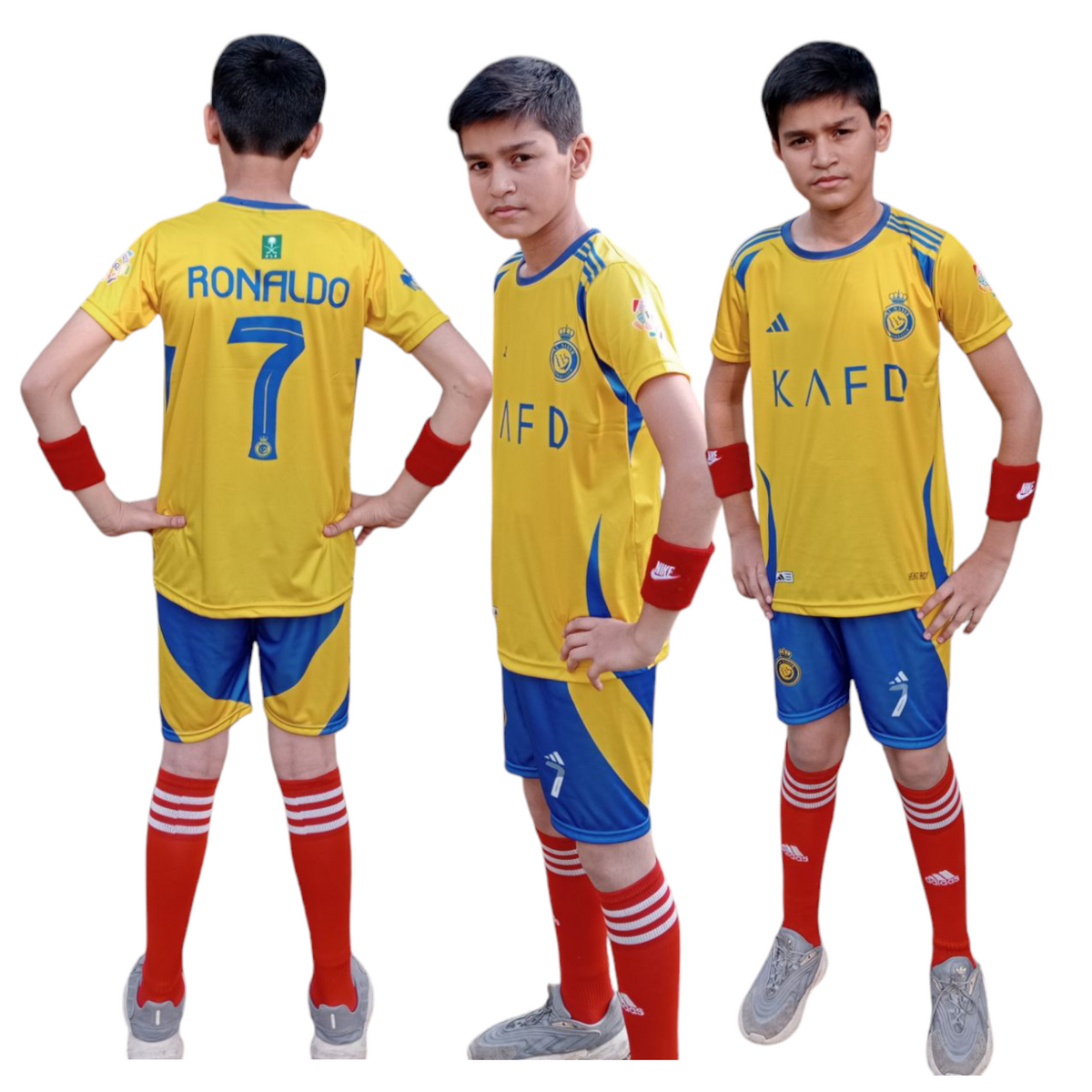 YELLOW 2026 - Kids Al Nassr Ronaldo Football Kit ⚽ Sports Jersey