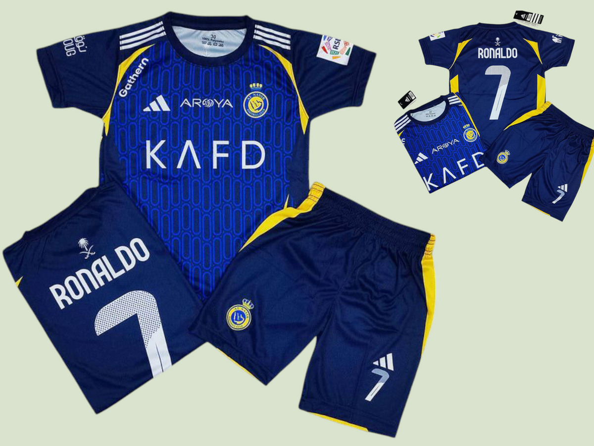 Ronaldo 2026 Al Nassr Blue ⚽ Football Kit - KIDS Premium Quality Sports Jersey